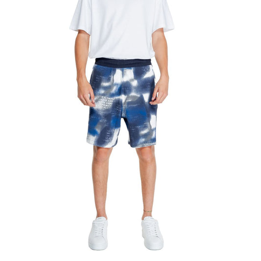 Armani Exchange Blue Cotton Bermuda Shorts