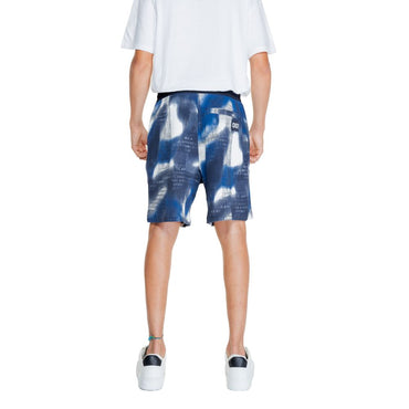 Armani Exchange Blue Cotton Bermuda Shorts