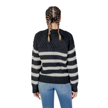 Only Black And White Recycled Polyester Sweatshirt