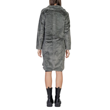 ICHI Black Polyester Coat