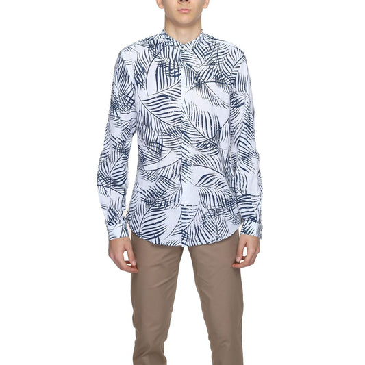 Antony Morato Blue Cotton Pattern Shirt