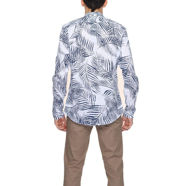 Antony Morato Blue Cotton Pattern Shirt