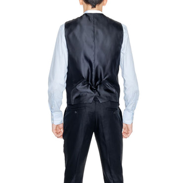 Antony Morato Black Linen Waistcoat