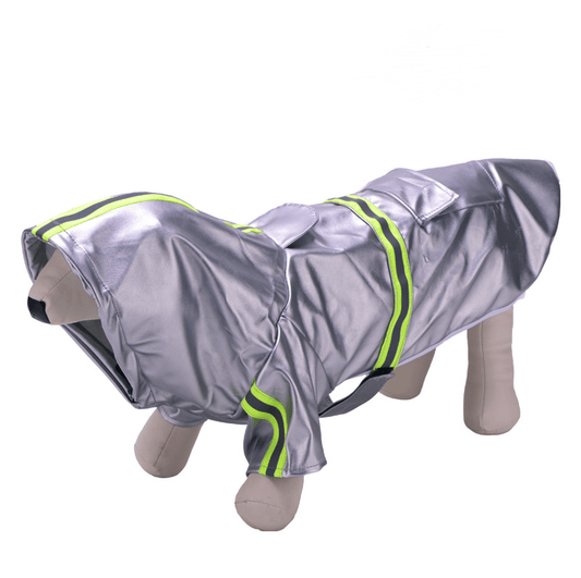 Reflective Silver Windproof Dog Cloak For Medium And Large Breeds-0