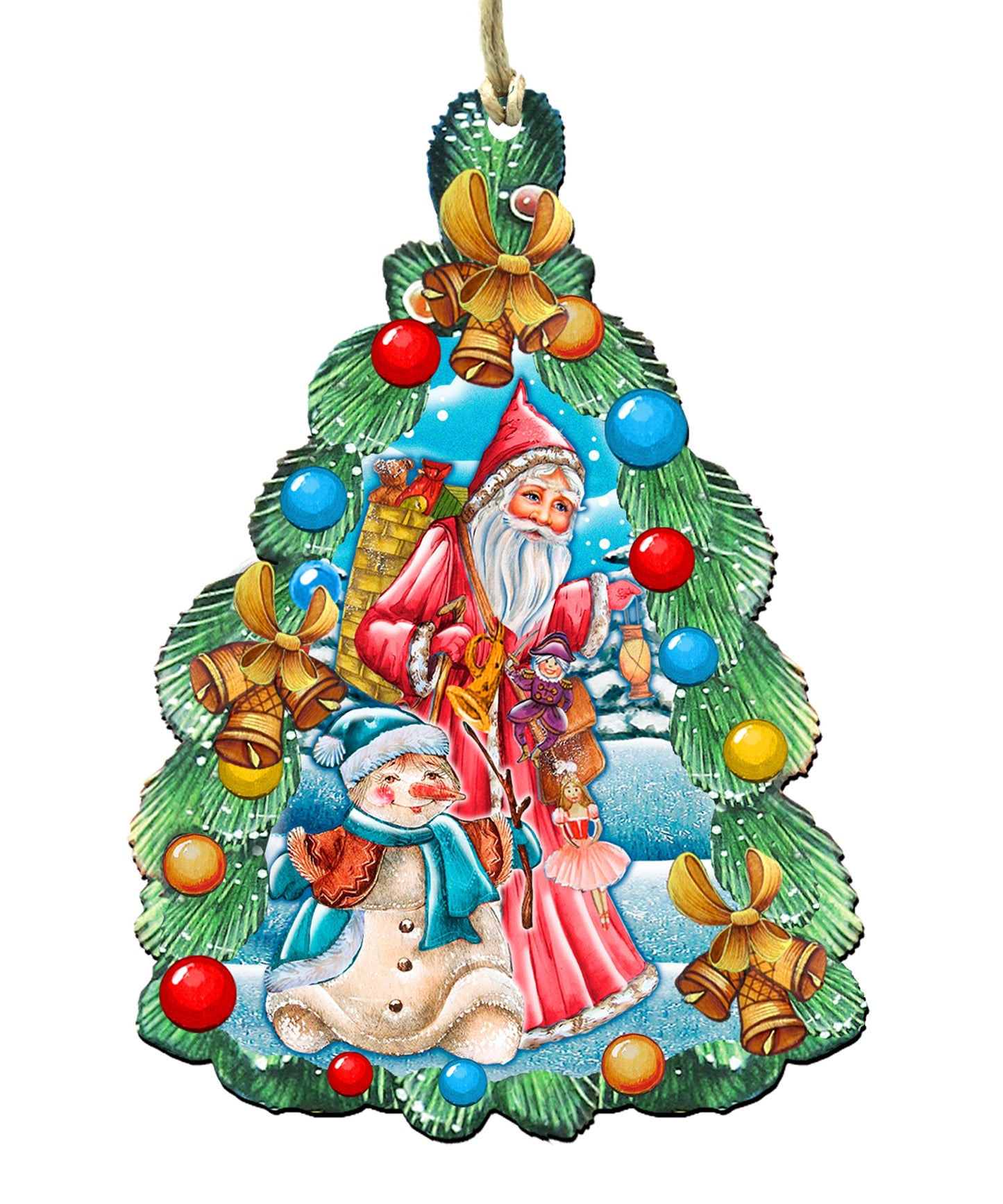 Christmas Arrival Christmas Door Decor by G. DeBrekht - Christmas Santa Snowman Decor - 8114020H-4
