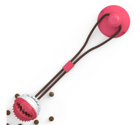 Interactive Dental Tug Toy For Dogs - Suction Cup Ball For Teeth Cleaning And Play