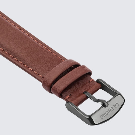 Brown Vegan Leather Strap | 20MM-0