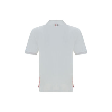 Thom Browne White Cotton Polo Shirt