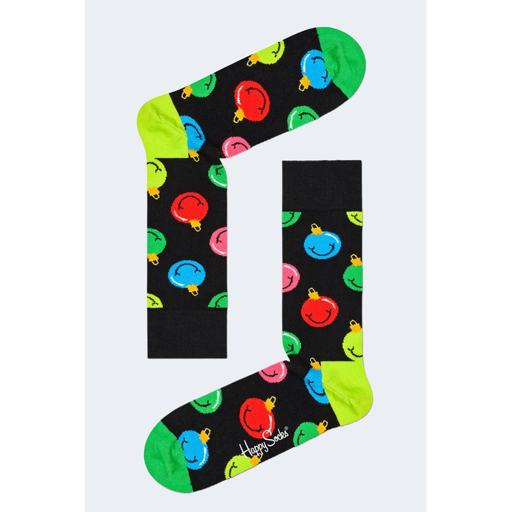 Happy Socks Black Cotton Tights & Sock