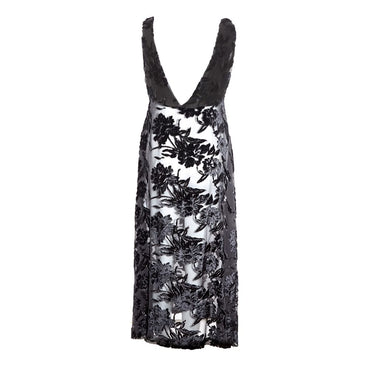 Lardini Black Viscose Cocktail Dress