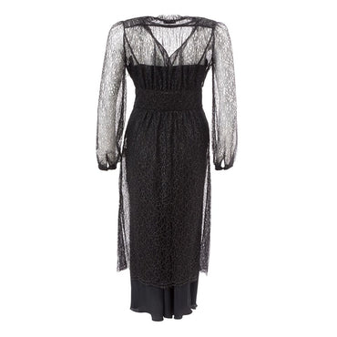 Lardini Black Nylon Casual Dress