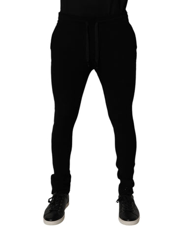 Dolce & Gabbana Black Cashmere Jogger Men Sweatpants Pants