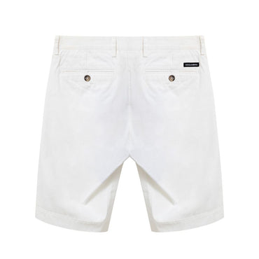 Dolce & Gabbana White Cotton Bermuda Shorts