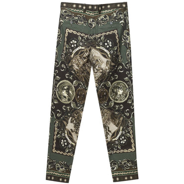 Dolce & Gabbana Green Cotton Casual Pants