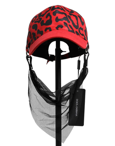 Dolce & Gabbana Red Cotton 6 Panels Women Baseball Cap