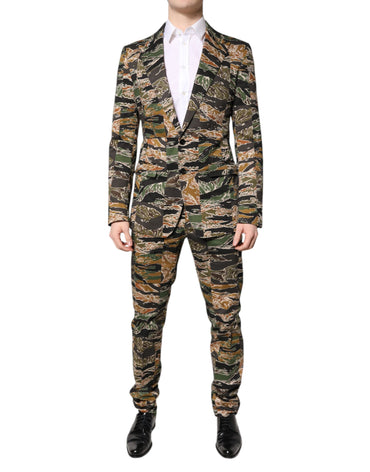 Dolce & Gabbana Multicolor TAORMINA Single Breasted 2 Piece Suit