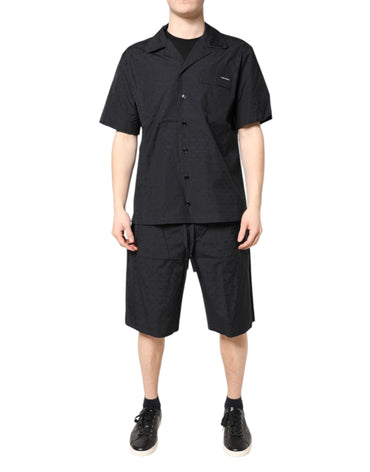Dolce & Gabbana Black Cotton Men Pajama Set Sleepwear