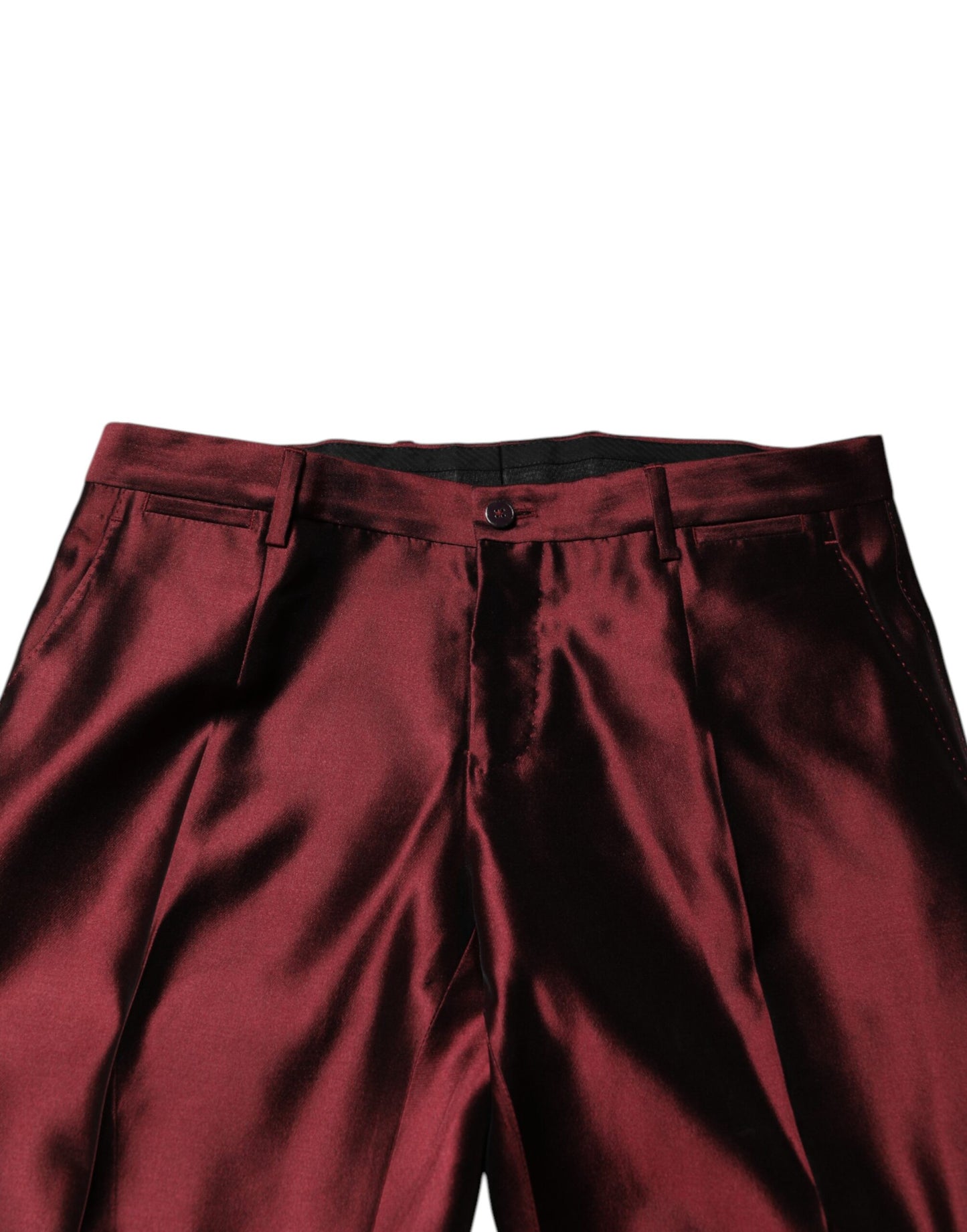 Dolce & Gabbana Bordeaux Silk 2 Piece Single Breasted Suit