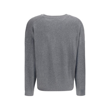 Brunello Cucinelli Gray Cotton Sweatshirt