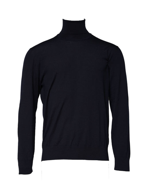 Dolce & Gabbana Blue Long Sleeve Turtleneck Pullover Sweater