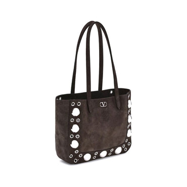 Valentino Garavani Brown Calf Leather Bos Taurus Shoulder Bag