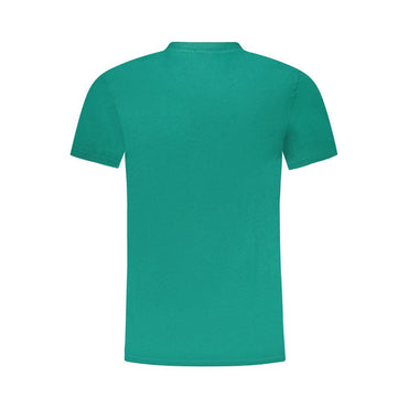 Cavalli Class Green Cotton Men T-Shirt