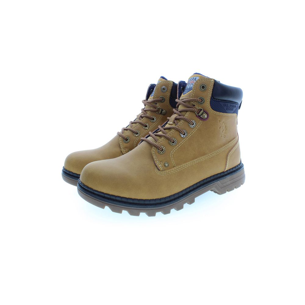 U.S. POLO ASSN. Beige Polyurethane Men Ankle Boot
