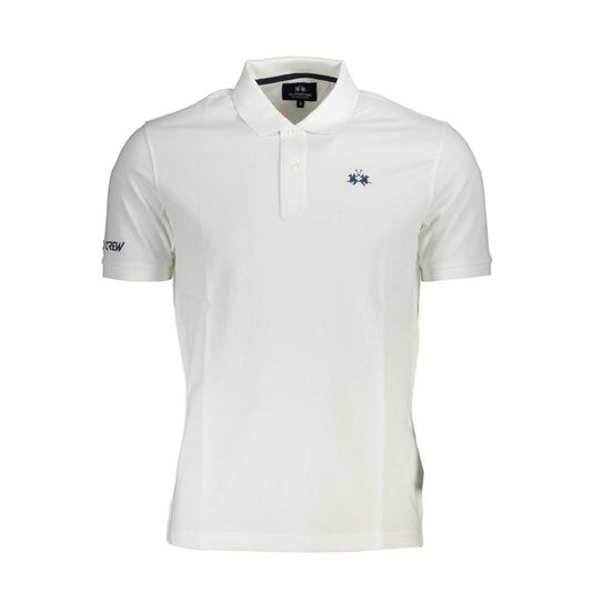 La Martina Bianco Cotton Men Polo