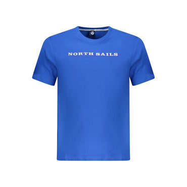 North Sails Blue Cotton Men T-Shirt