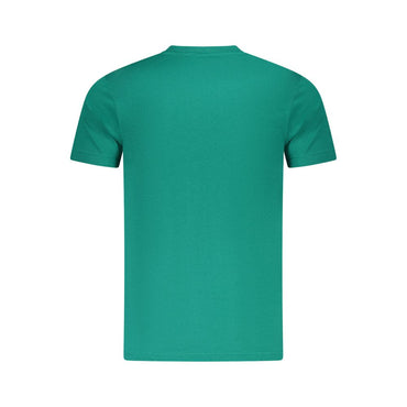 Cavalli Class Green Cotton Men T-Shirt