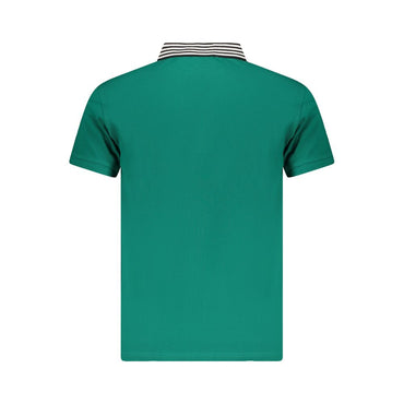 Cavalli Class Green Cotton Men Polo Shirt