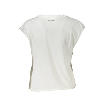 Desigual White Cotton T-Shirt