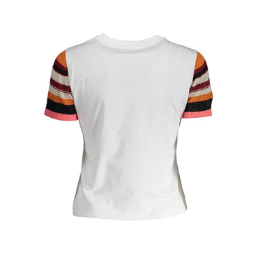 Desigual White Cotton T-Shirt