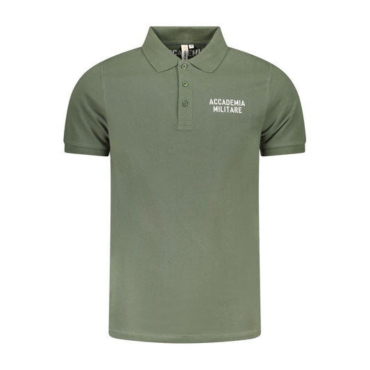 Accademia Militare Green Cotton Polo Shirt