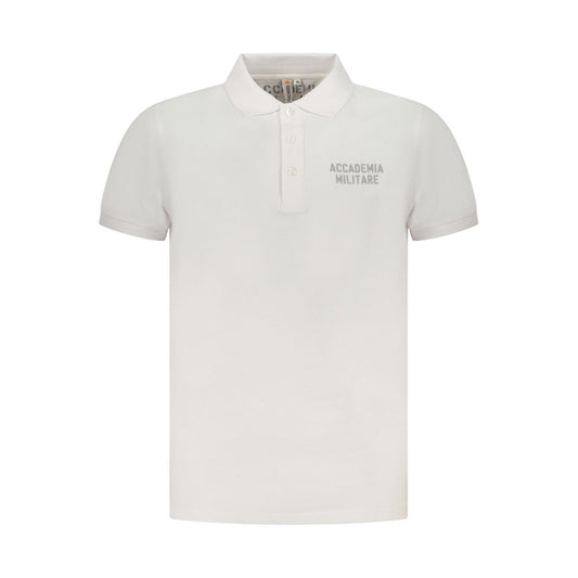 Accademia Militare Bianco Cotton Male Polo Shirt