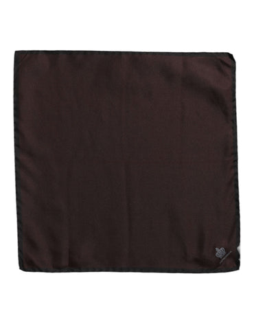 Dolce & Gabbana Brown DG Crown Silk Square Men Foulard Scarf