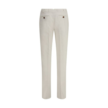 Brunello Cucinelli White Cotton Casual Pants