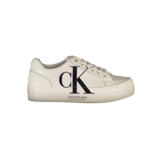 Calvin Klein White Polyester Sneaker
