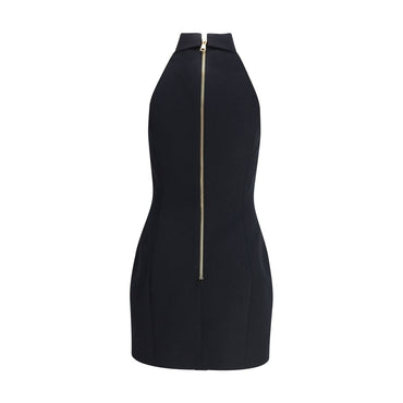 Balmain Black Fleece Wool Casual Dress