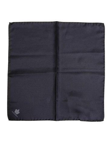 Dolce & Gabbana Blue DG Crown Silk Square Men Foulard Scarf