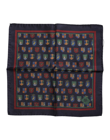 Dolce & Gabbana Multicolor Medals Square Foulard Scarf