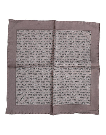 Dolce & Gabbana Brown Sea Horse Silk Square Foulard Scarf