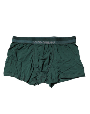 Dolce & Gabbana Green Cotton Regular Men Boxer Brief Underwear