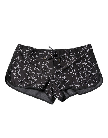 Dolce & Gabbana Black Star Print Beachwear Shorts Swimwear