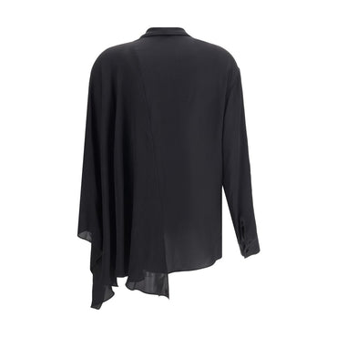 Balenciaga Black Silk Blouse