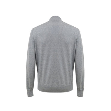Gran Sasso Gray Cotton Cardigan