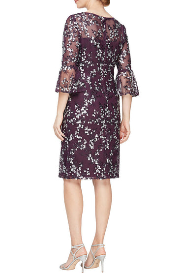 Alex Evenings Embroidered Sequin Lace Sheath Dress-1