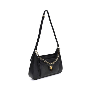 Coccinelle Black Calf Leather Bos Taurus Shoulder Bag