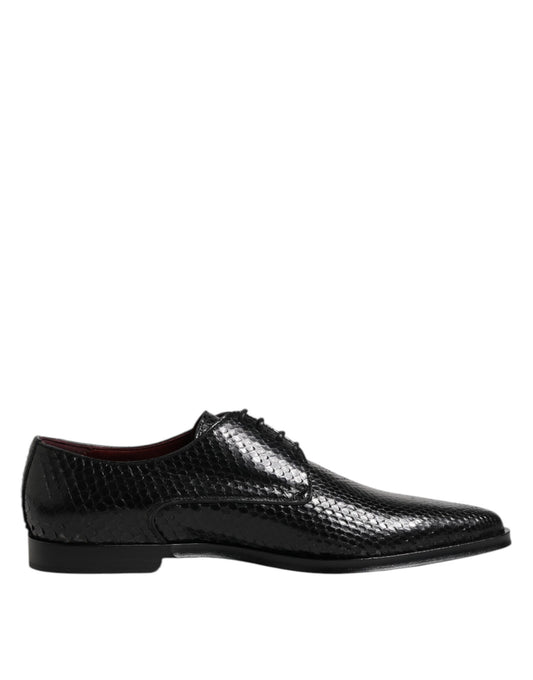 Dolce & Gabbana Black Leather Lace Up Dress Men Derby Shoes