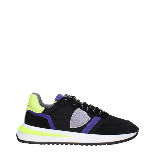Philippe Model Black Fabric Athletic Sneakers
